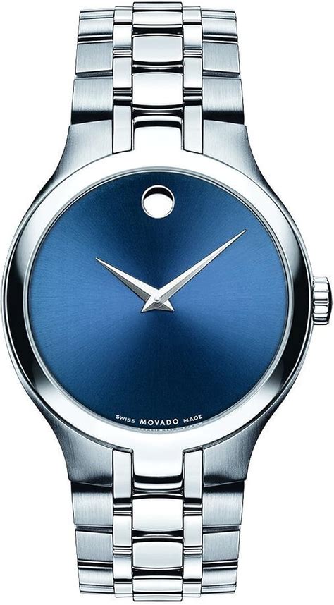 movado blue face men's watch.